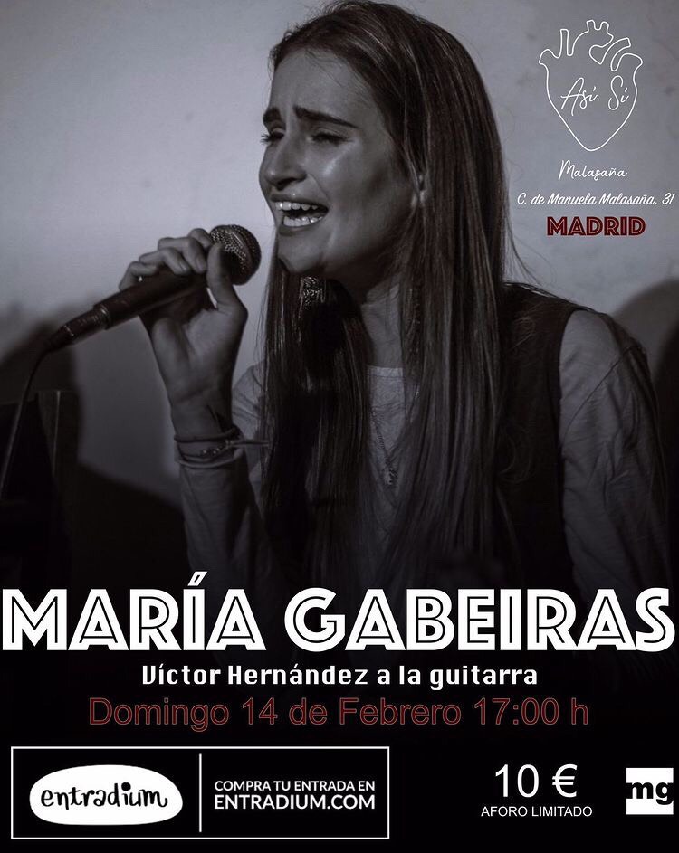 María Gabeiras en concierto en&nbsp;Madrid