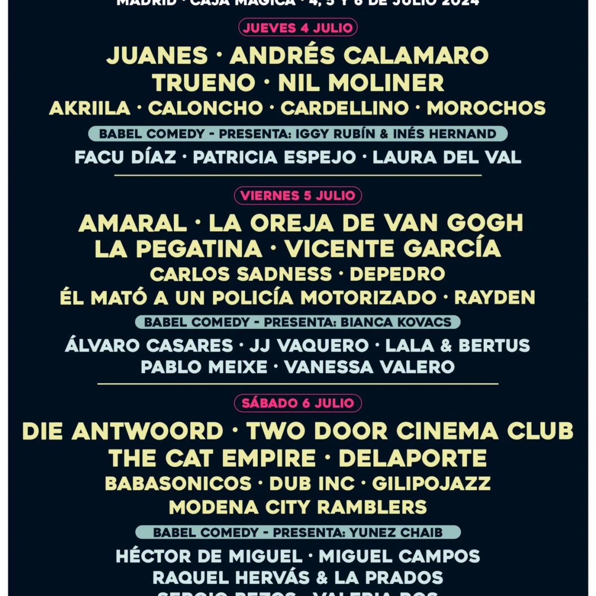 Río Babel, el festival que inaugura el verano en Madrid con La Oreja de Van Gogh, Nil Moliner o&nbsp;Juanes