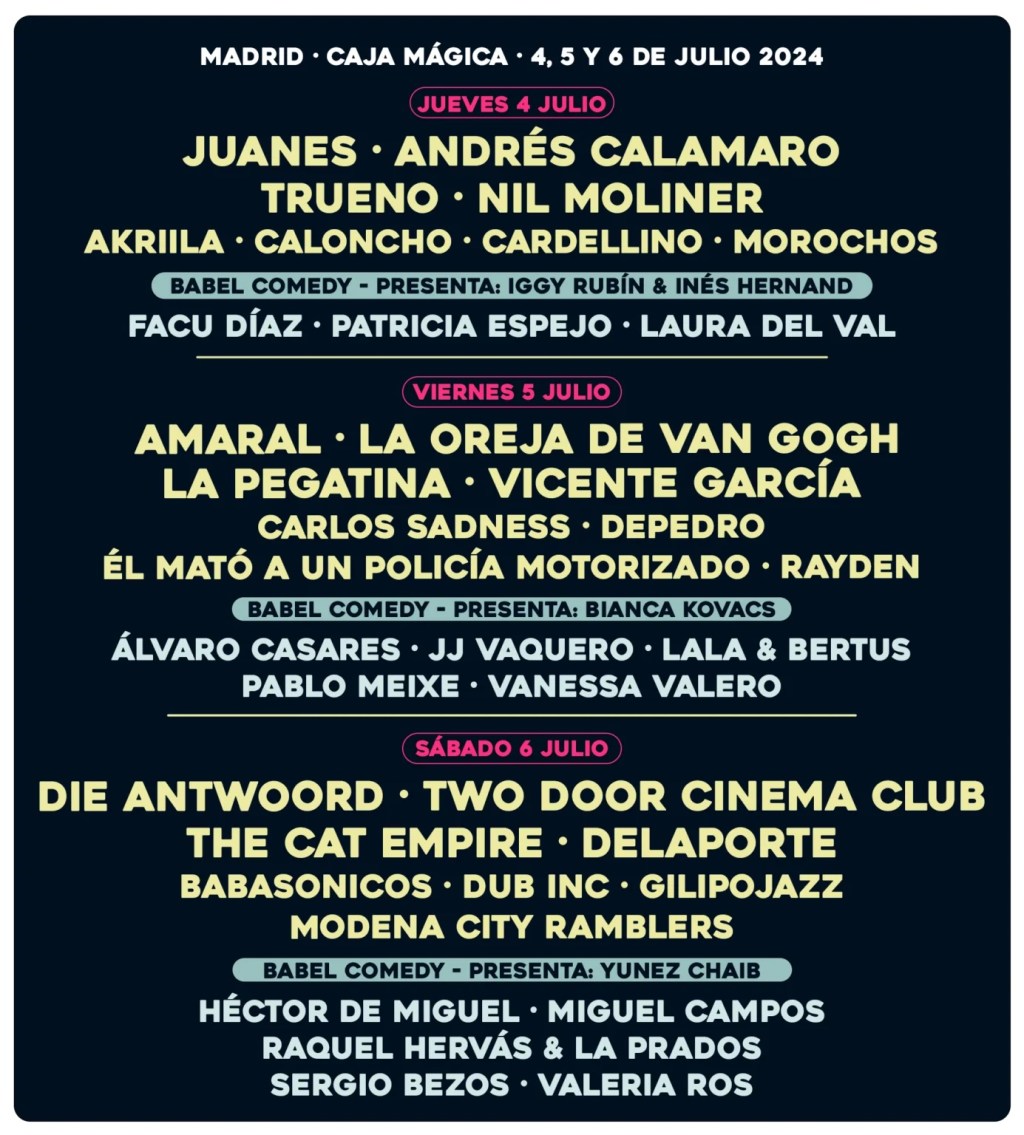 Río Babel, el festival que inaugura el verano en Madrid con La Oreja de Van Gogh, Nil Moliner o Juanes